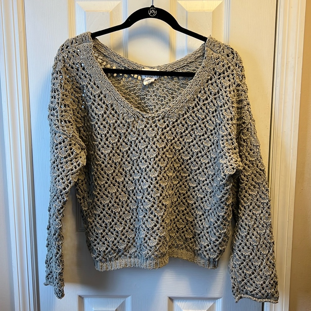 Nicole Miller Tan Throw Sweater Size Large